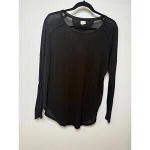 Tresics Women's Thin Sher Long Sleeve Top Black Size M